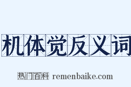 机体觉反义词是什么意思的图片